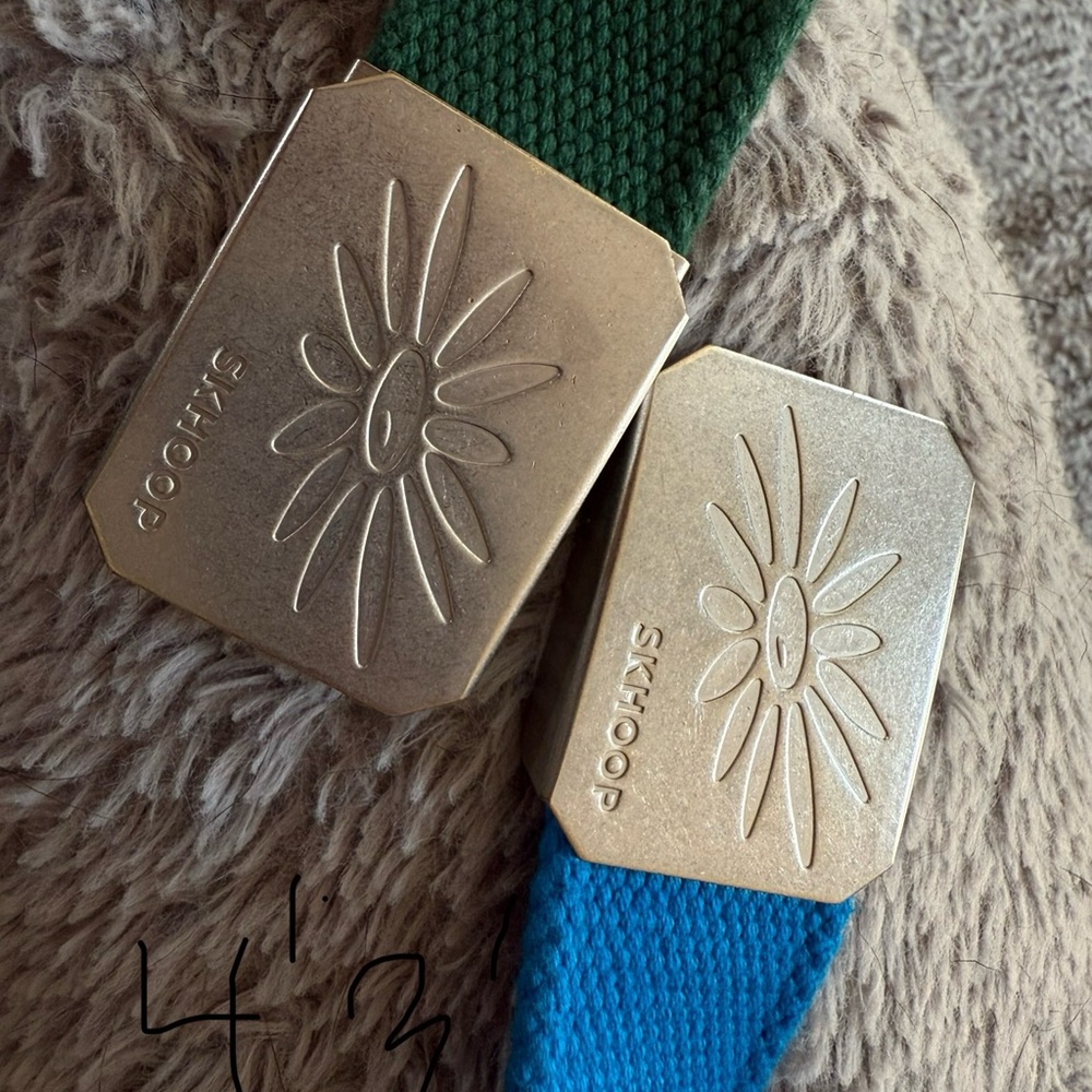 Skhoop Belts in Green and Blue